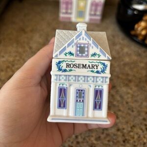 Lenox spice village Rosemary spice jar porcelain, only used for display